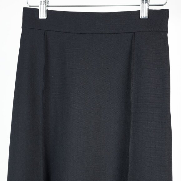 Chloe 2018 Wool Pleated Back Yoke Black Skirt - Picture 3 of 10